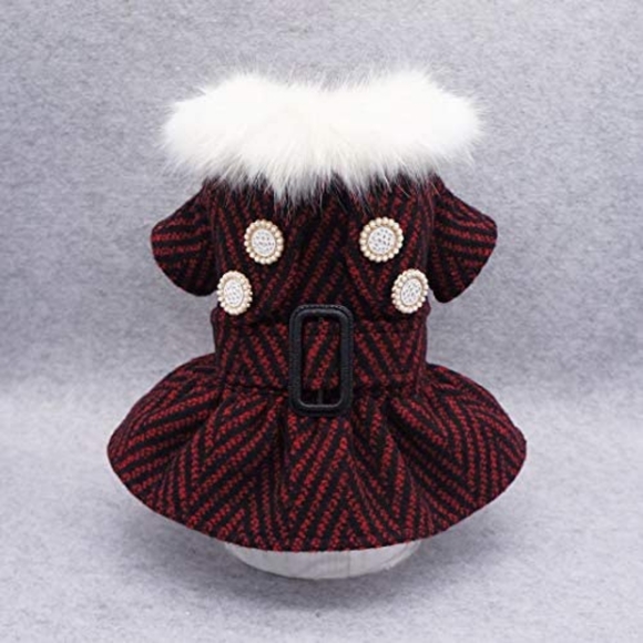 Fitwarm Faux Fur Double-Breasted Belted size xs